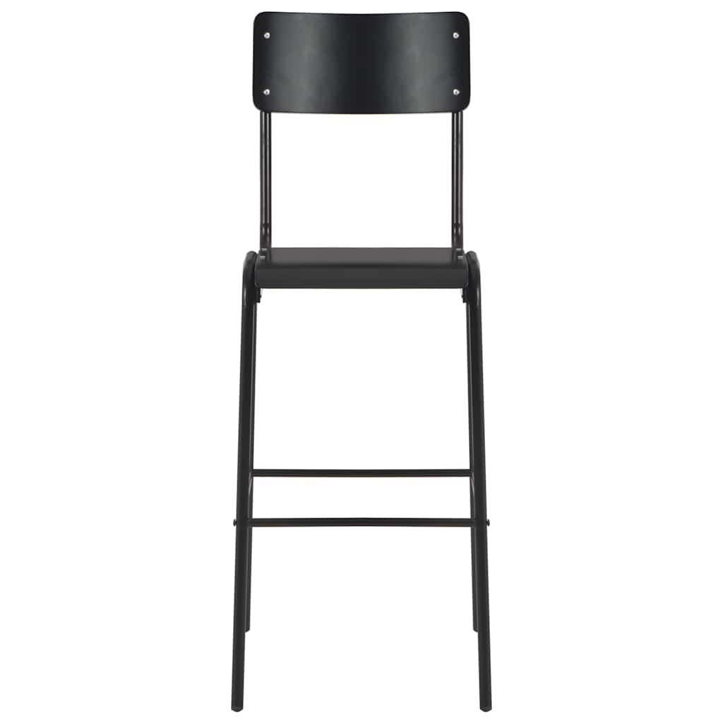 Barhocker 4 Stk. Massives Sperrholz Stahl