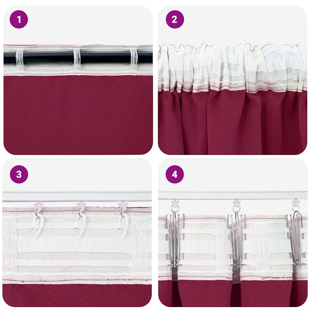 Verdunkelungs-Vorhänge mit Ringen 2 pcs Beige 140 x 140 cm