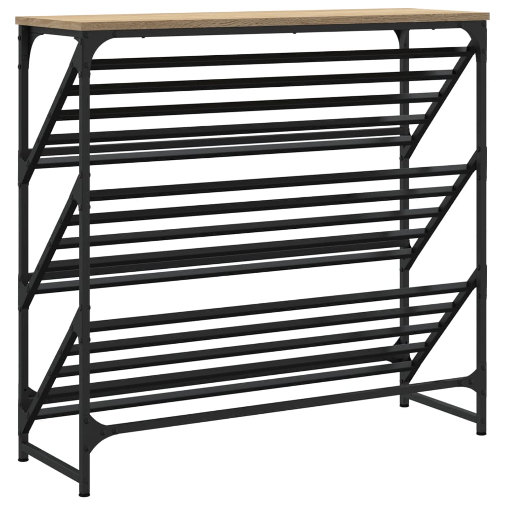 Schuhregal Schwarz 60x30x45 cm Holzwerkstoff