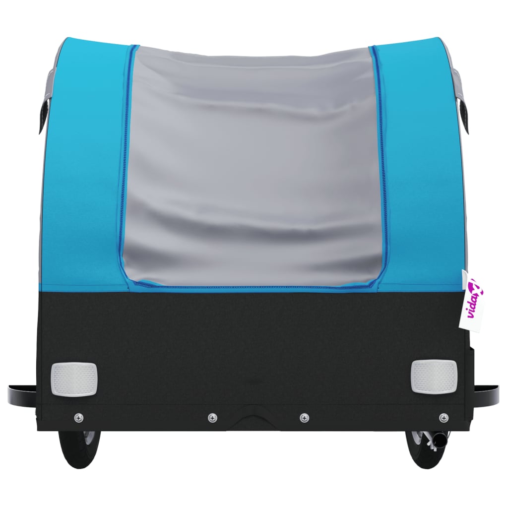 Fahrradanhänger Schwarz und Orange 30 kg Eisen