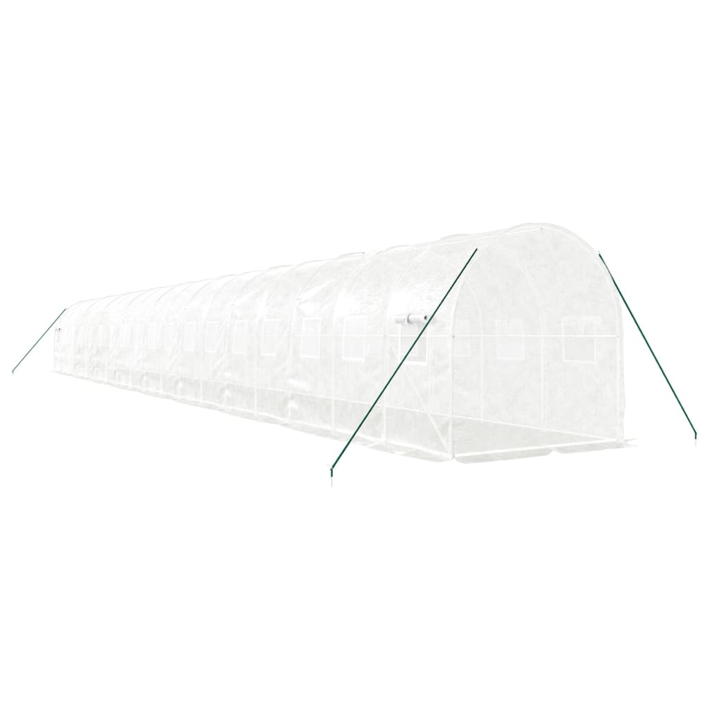 Gewächshaus mit Stahlrahmen Weiß 8 m² 4x2x2 m