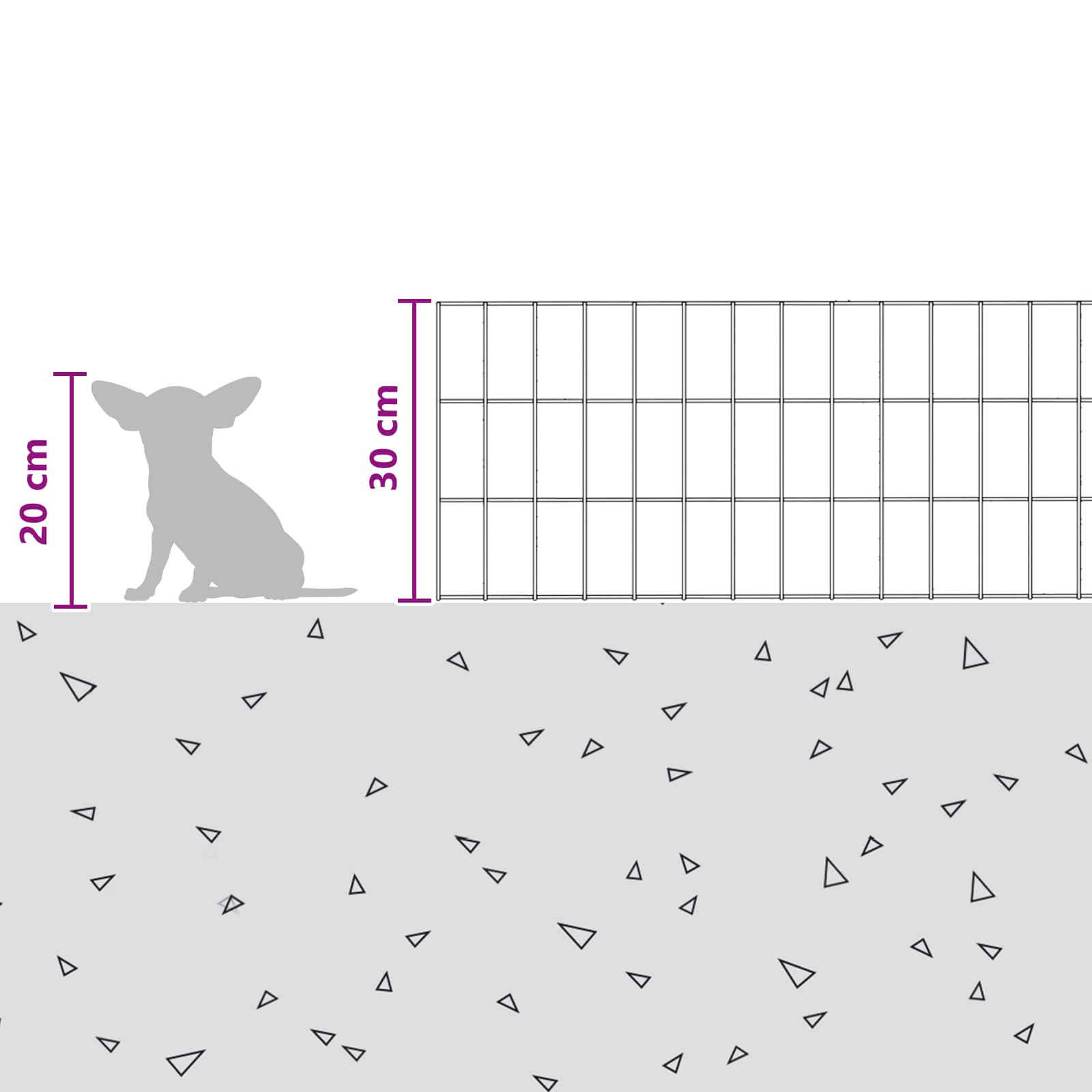 Gartenzaun mit Pfählen 12 pcs 35 x 30 cm Mesh Verzinkter Stahl
