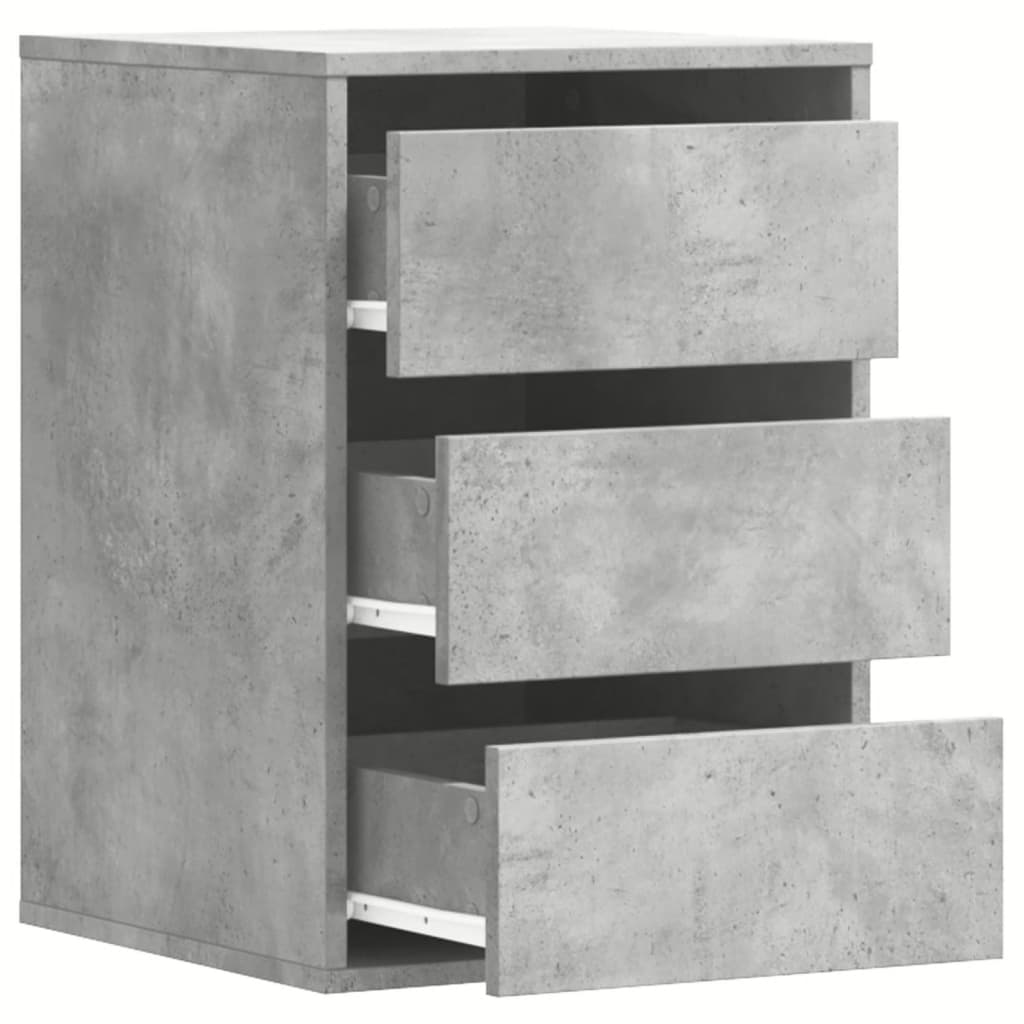Schubladenschrank Schwarz Eichen-Optik 41 x 40 x 58 cm