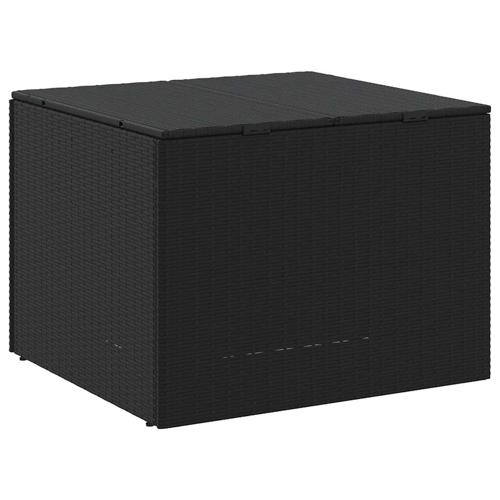Gartentruhe Schwarz 283L Poly Rattan