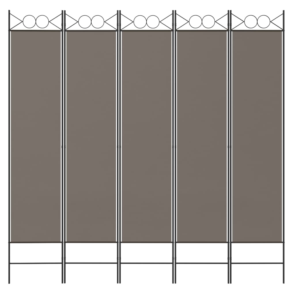 3-teiliger Raumteiler Beige 120 x 200 cm Stoff