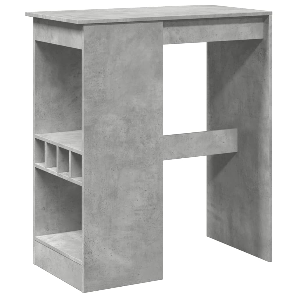 Bartisch mit Regal Schwarz Eichen-Optik 90 x 47,5 x 103,5 cm