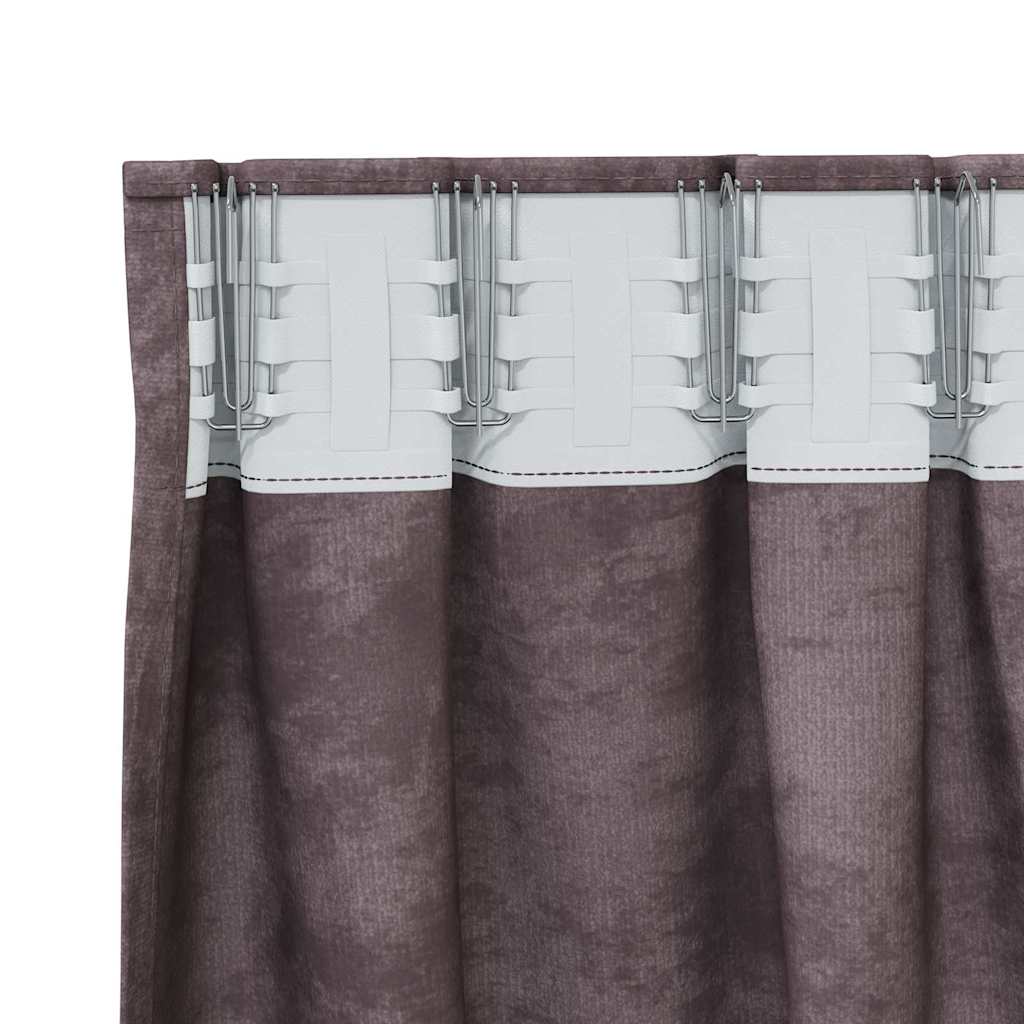 Samtvorhänge mit Vorhängen 2 pcs Weinrot 140 x 140 cm Samt