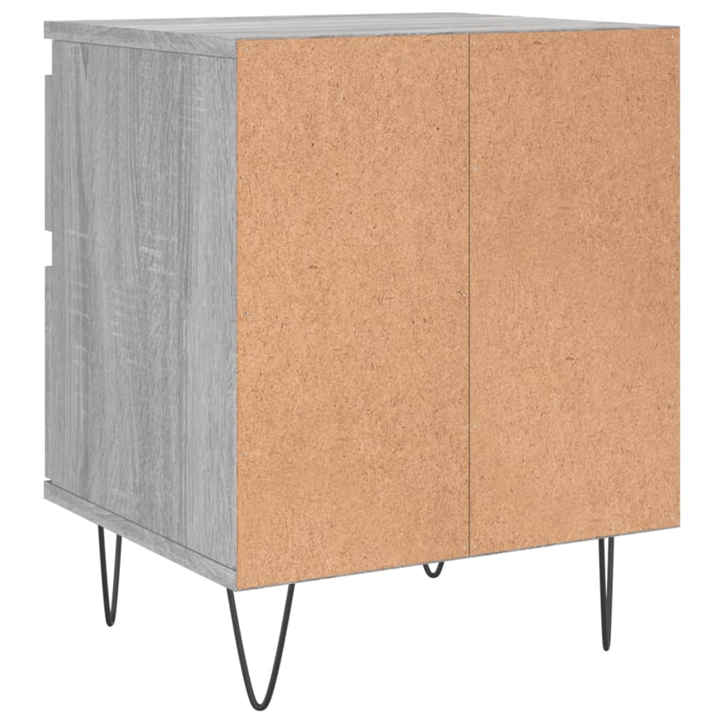 Bettschrank Schwarz Eichen-Optik 40 x 35 x 50 cm Holzwerkstoff
