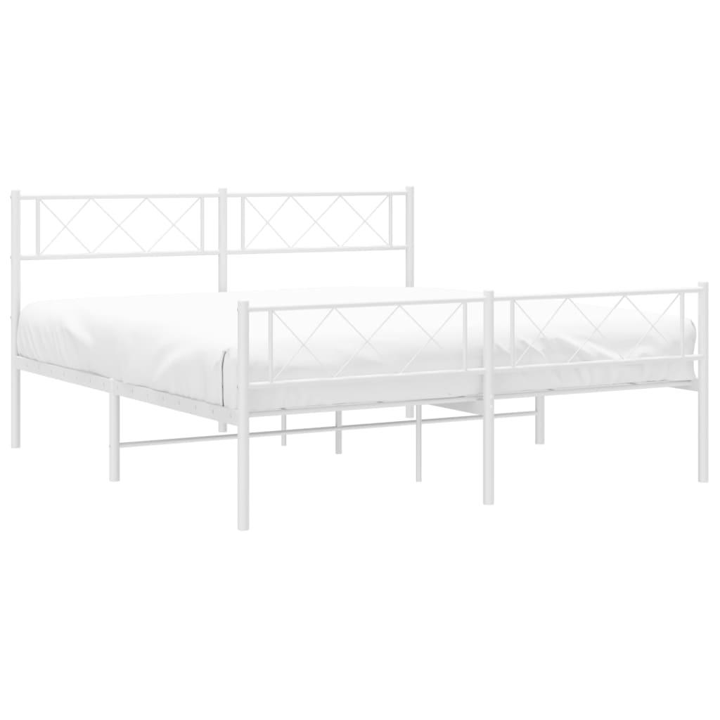 Bettgestell mit Kopfteil Metall Schwarz 100x190 cm