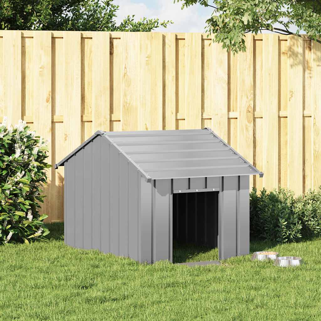 Hundehütte mit Dach 85x107x81 cm Verzinkter Stahl