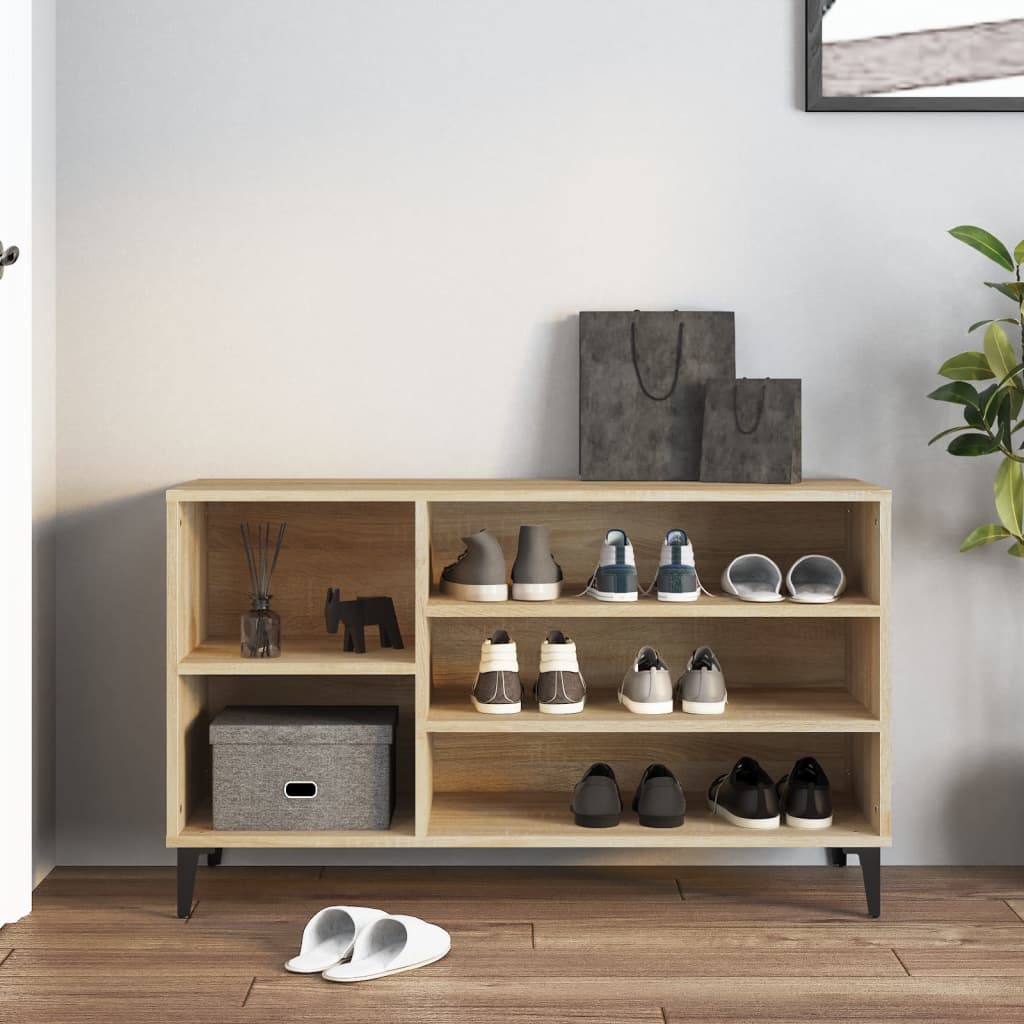 Schuhregal Weiß 102x36x60 cm Holzwerkstoff