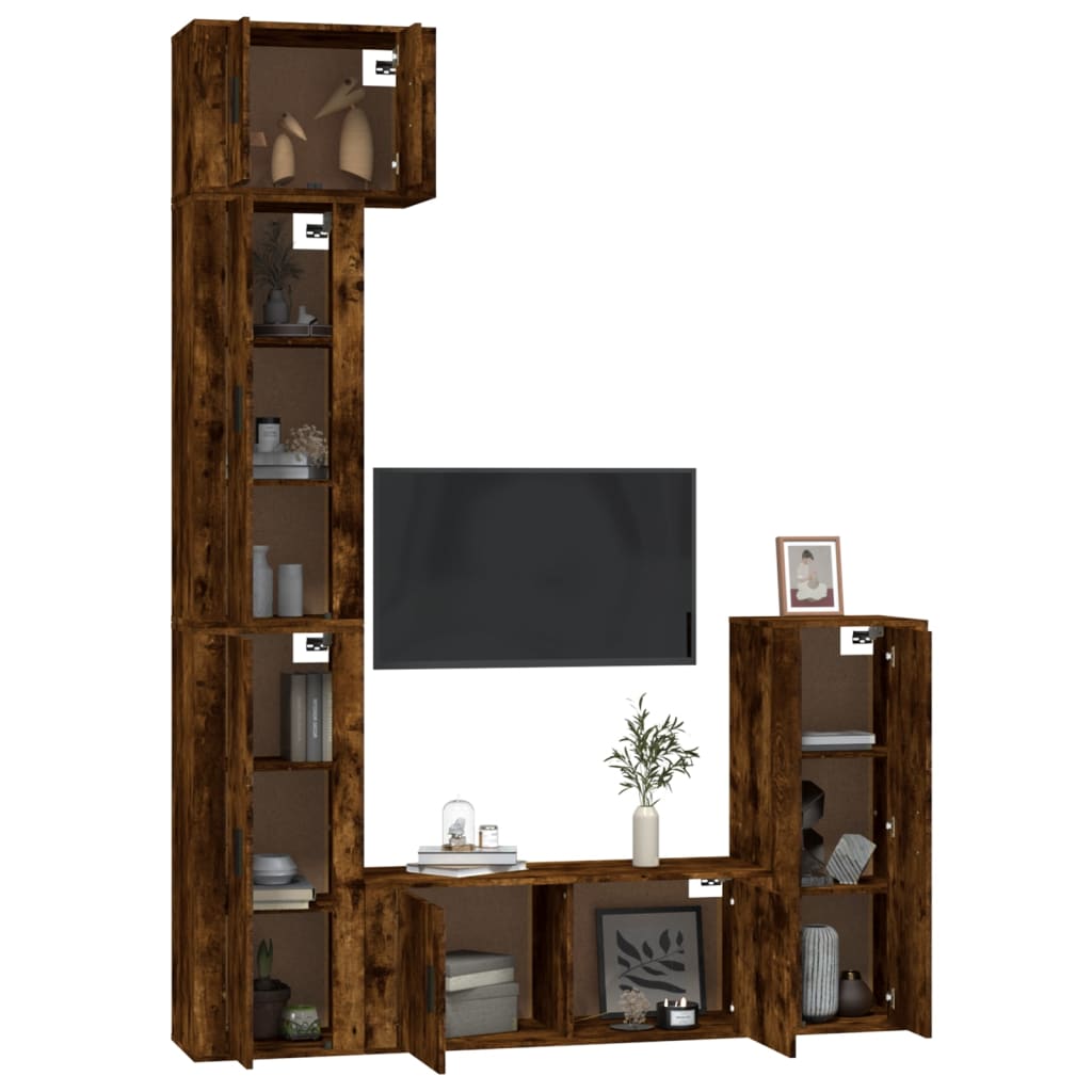 5-tlg. TV-Schrank-Set Weiß Holzwerkstoff