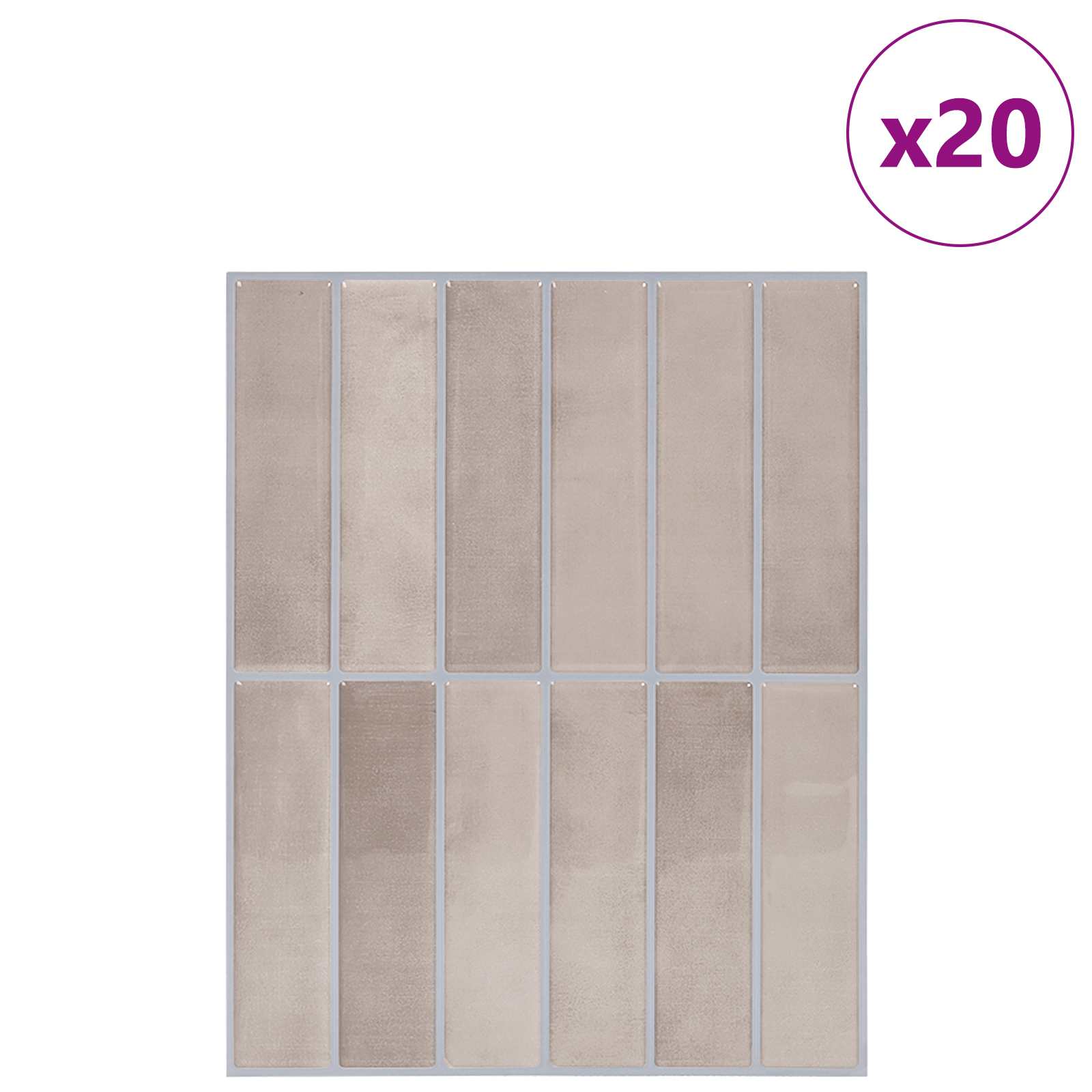 Rechteckige Fliese 10 pcs Dunkelgrün 29 x 23 x 0,08 cm
