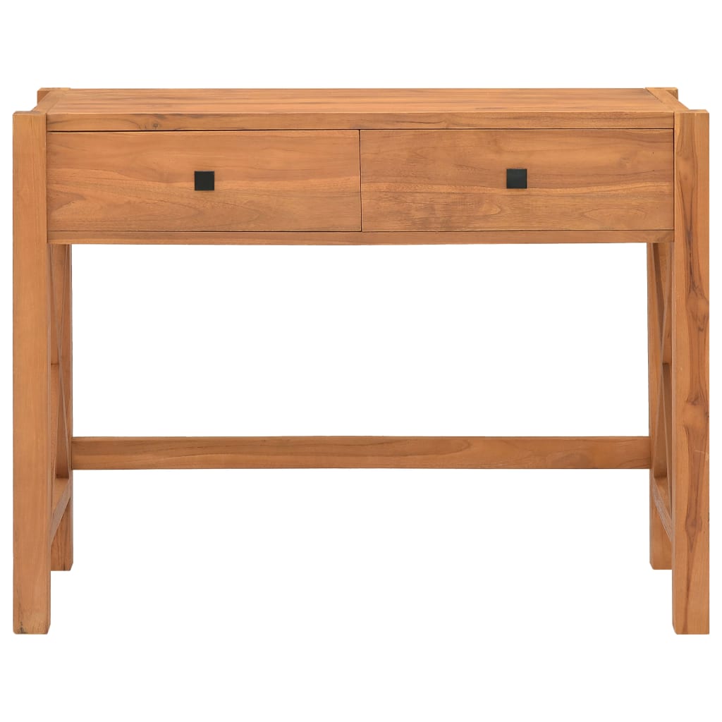 Schreibtisch mit 2 Schubladen 100x40x75 cm Teakholz
