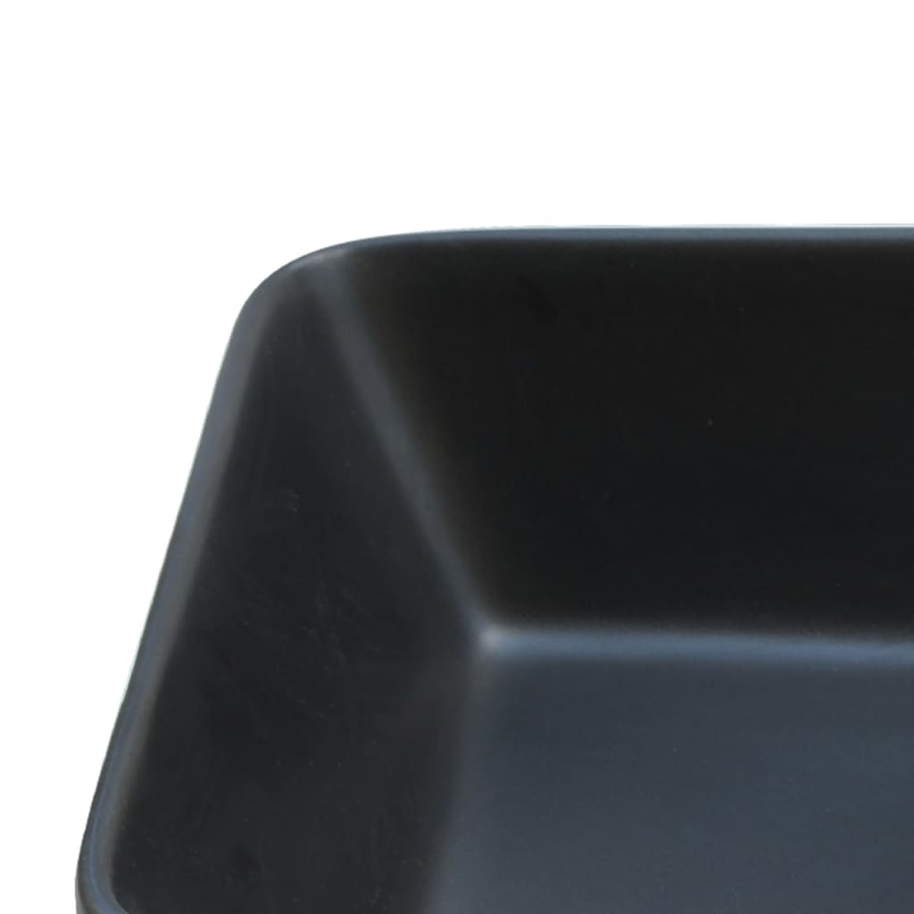 Aufsatzwaschbecken Schwarz Blau Rechteckig 46x35,5x13cm Keramik