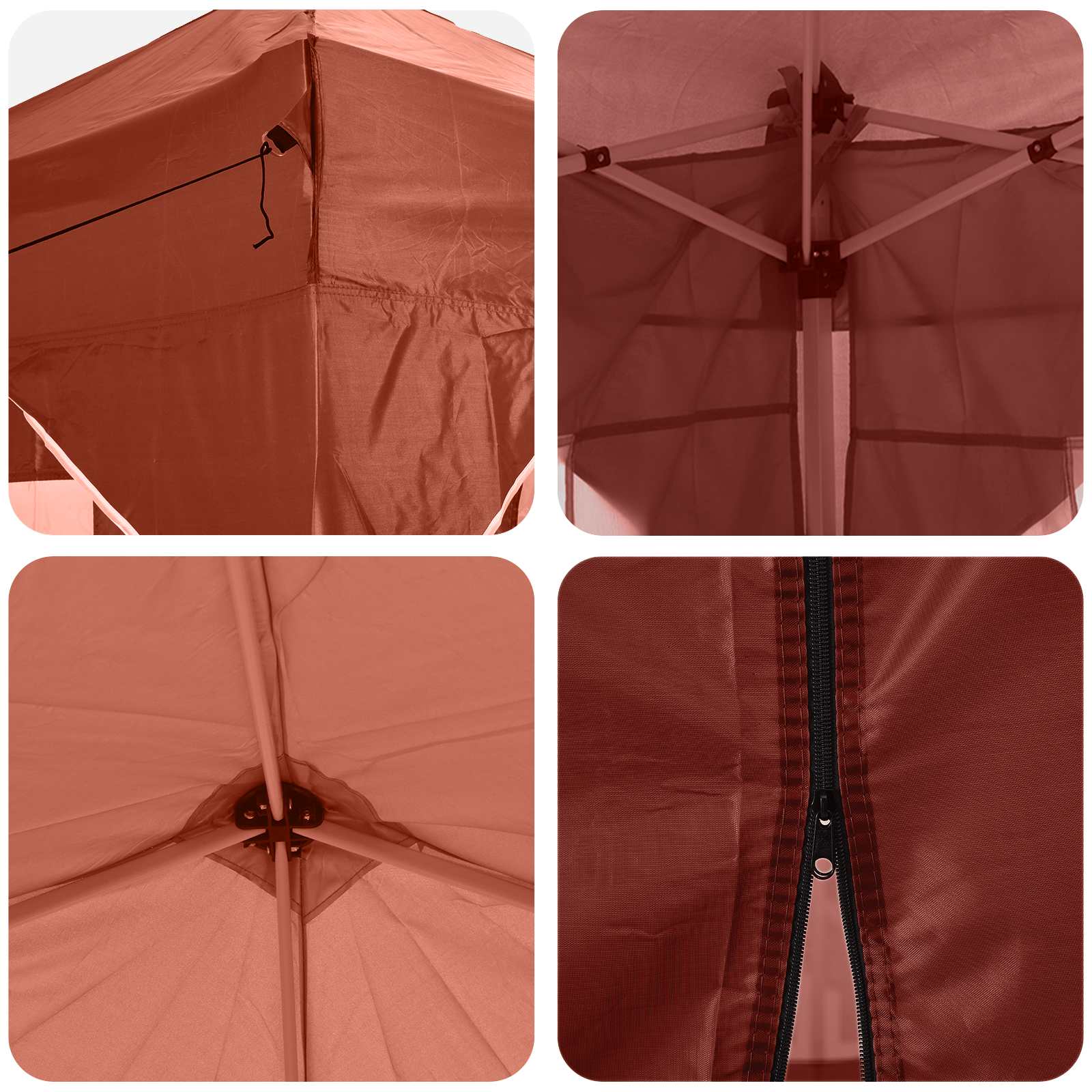Pop-up Partyzelt 575 x 288 x 245 cm Creme Oxford-Stoff