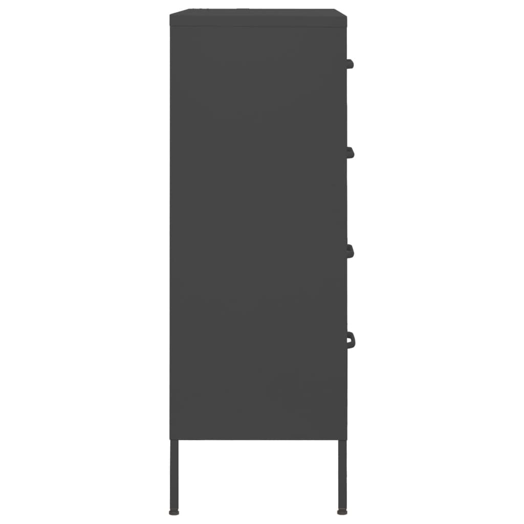 Kommode Olivgrün 80x35x101,5 cm Stahl