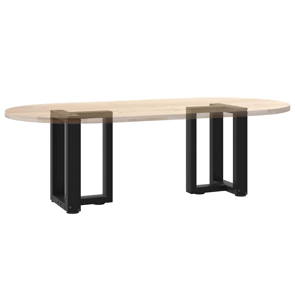 Couchtischbeine T-Form 2 Stk. Schwarz 30x25x(30-31) cm Stahl