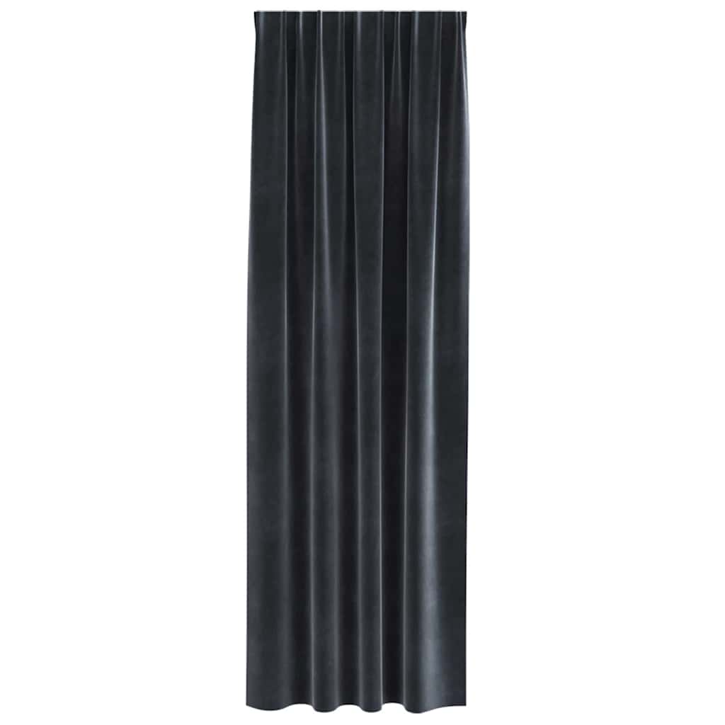 Verdunkelungsvorhänge 2 pcs Schwarz 140 x 140 cm Samt