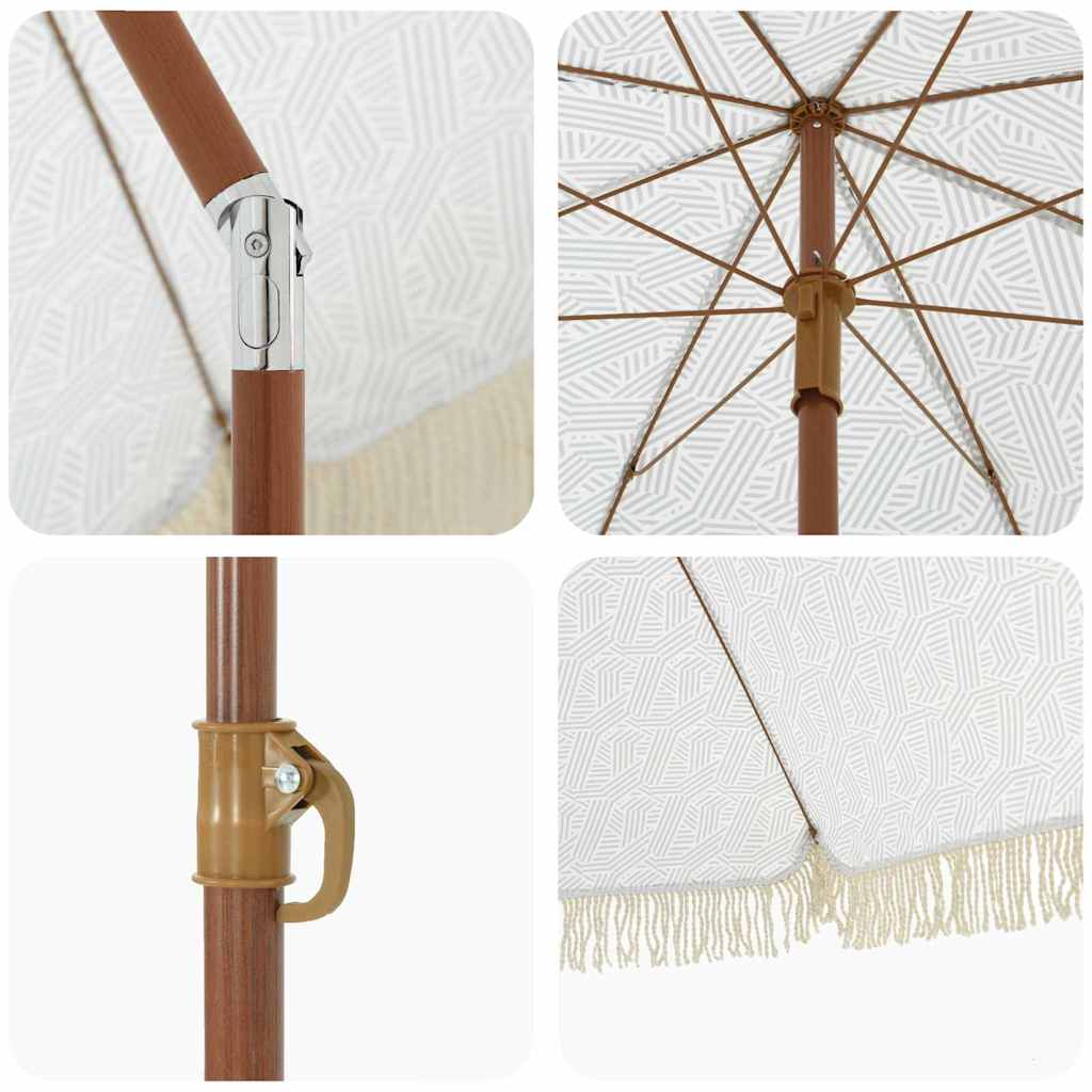 Strandparasol Gelb und Weiß 160 x 160 x 196 cm