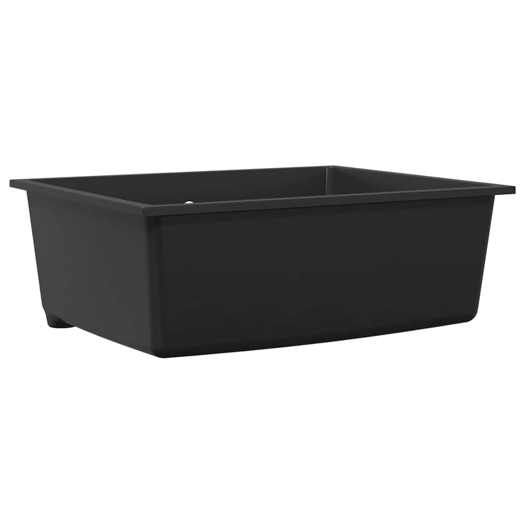 Küchenspüle Schwarz 54 x 44 x 20 cm Granit