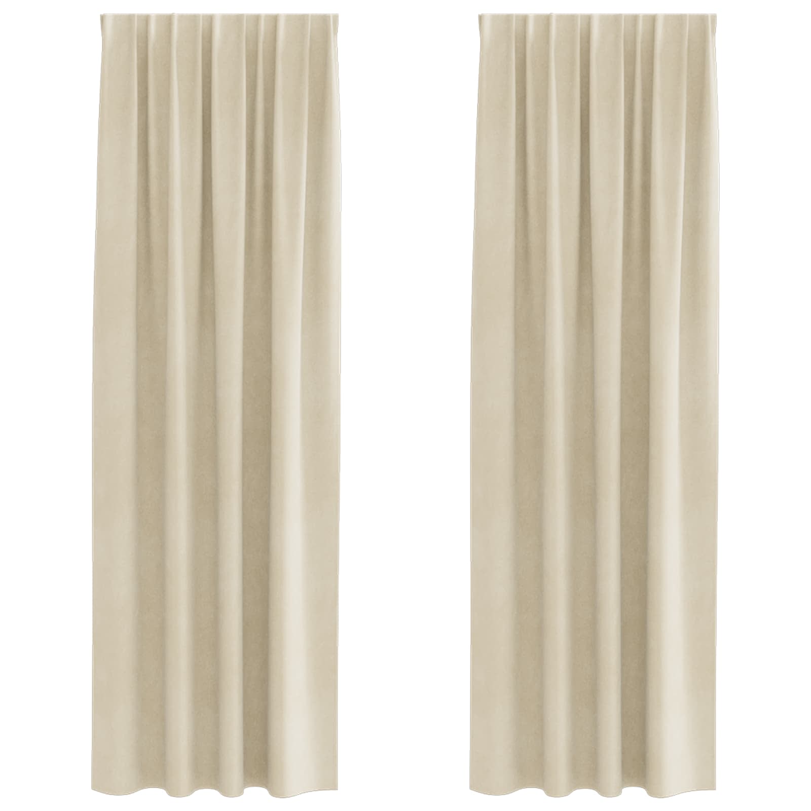 Verdunkelungsvorhänge 2 pcs Schwarz 140 x 140 cm Samt