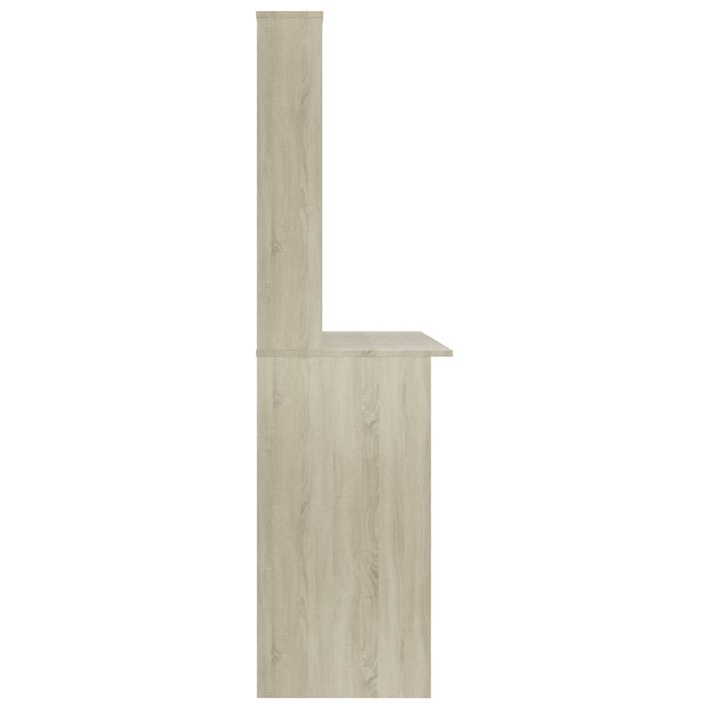 Schreibtisch mit Regalen Weiß 110x45x157 cm Holzwerkstoff