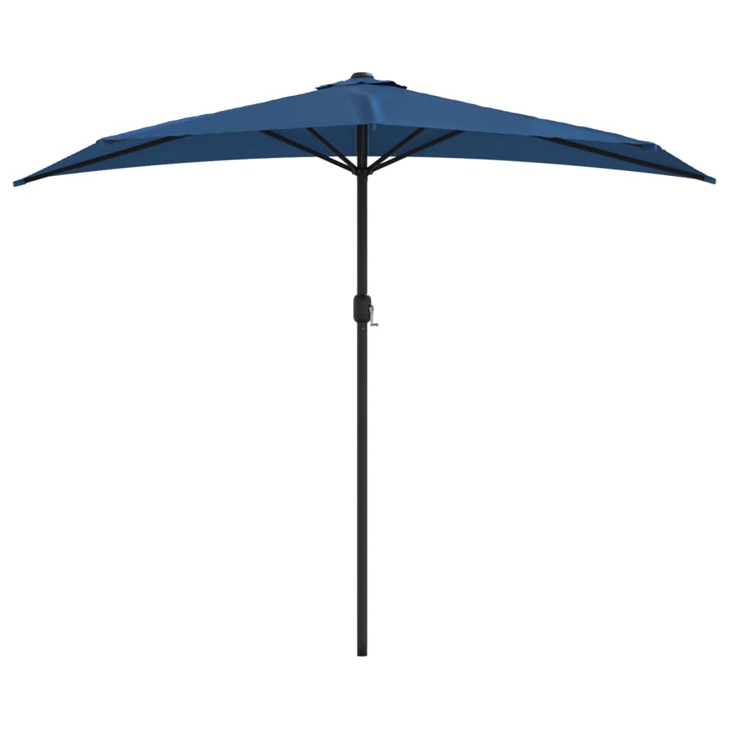 Balkon-Sonnenschirm Alu-Mast Bordeauxrot 270x144x222cm Halbrund