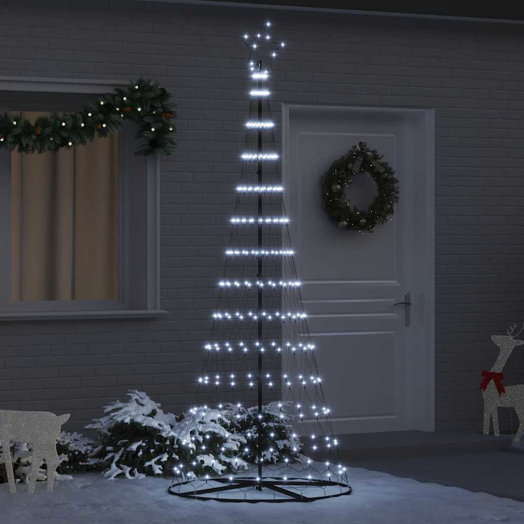 LED-Weihnachtsbaum mit 230 LEDs Mehrfarbig 184,5 cm Metall
