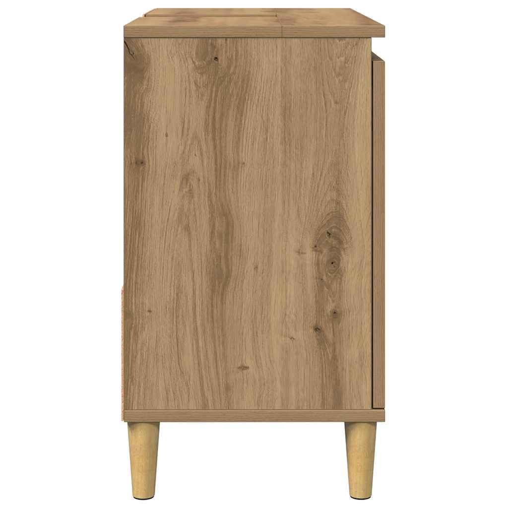 Badschrank Weiß 65x33x60 cm Holzwerkstoff