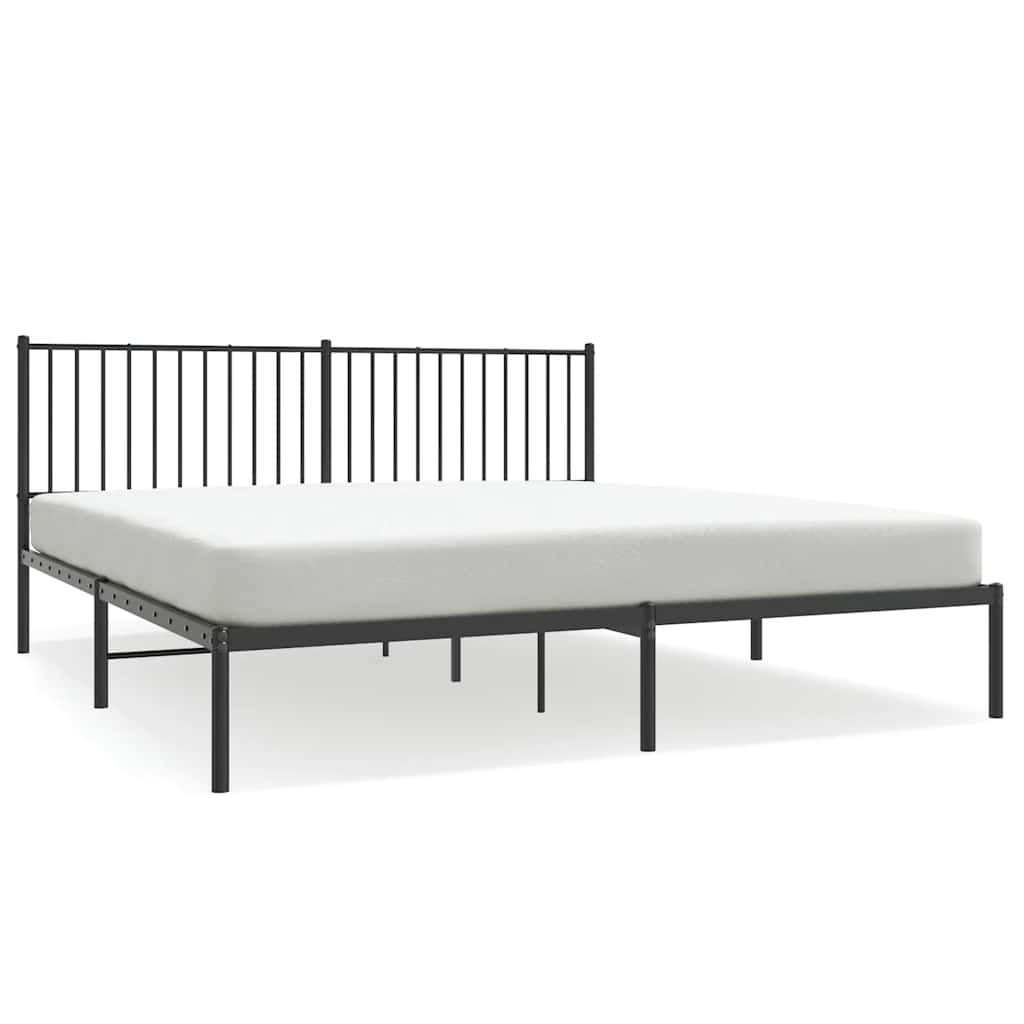 Bettgestell Metall Schwarz 75x190 cm