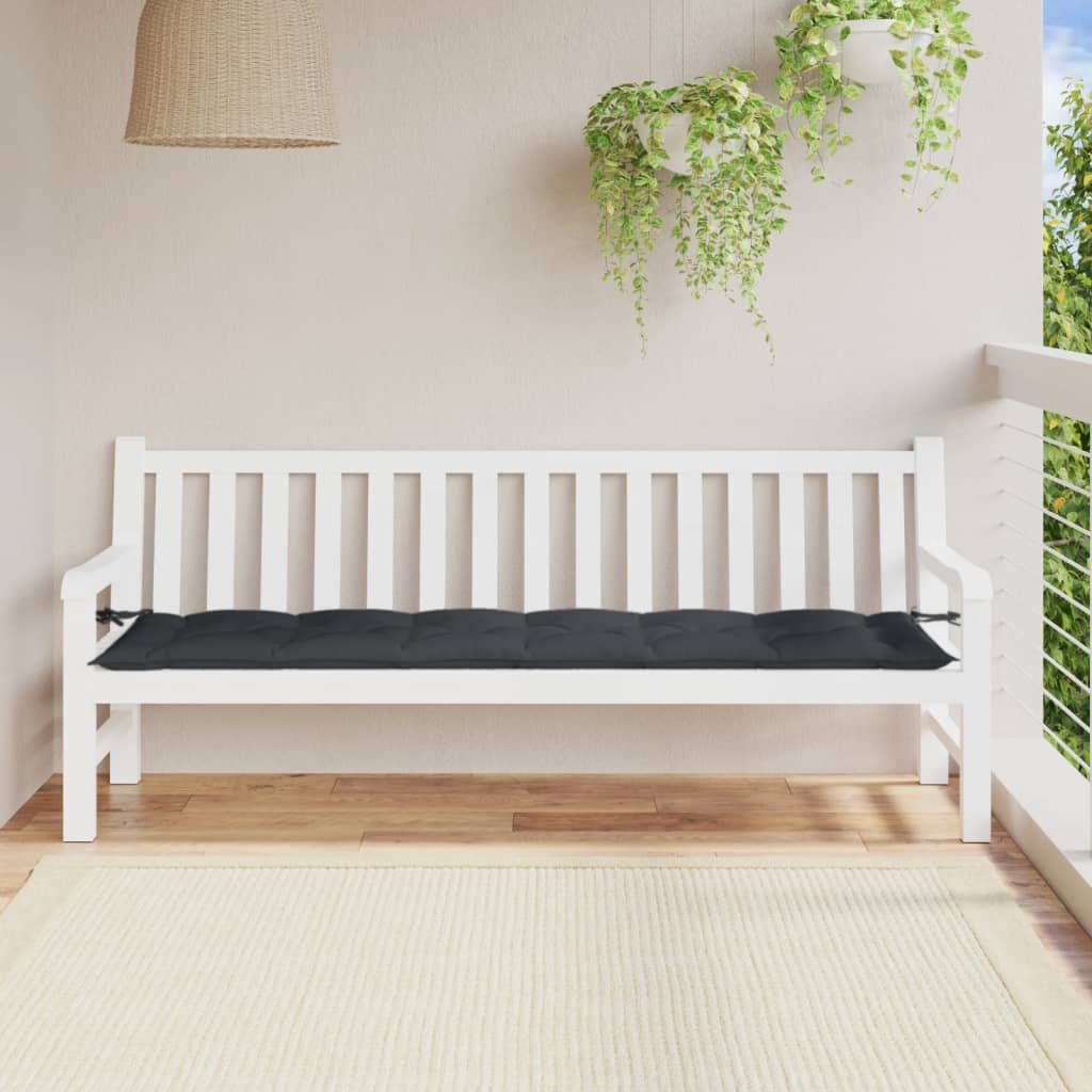 Gartenbank-Auflage Melange Anthrazit 100x50x7 cm Stoff