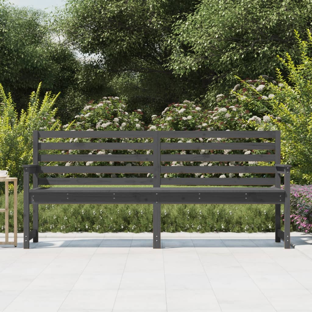 Gartenbank Grau 109x48x91,5 cm Massivholz Kiefer