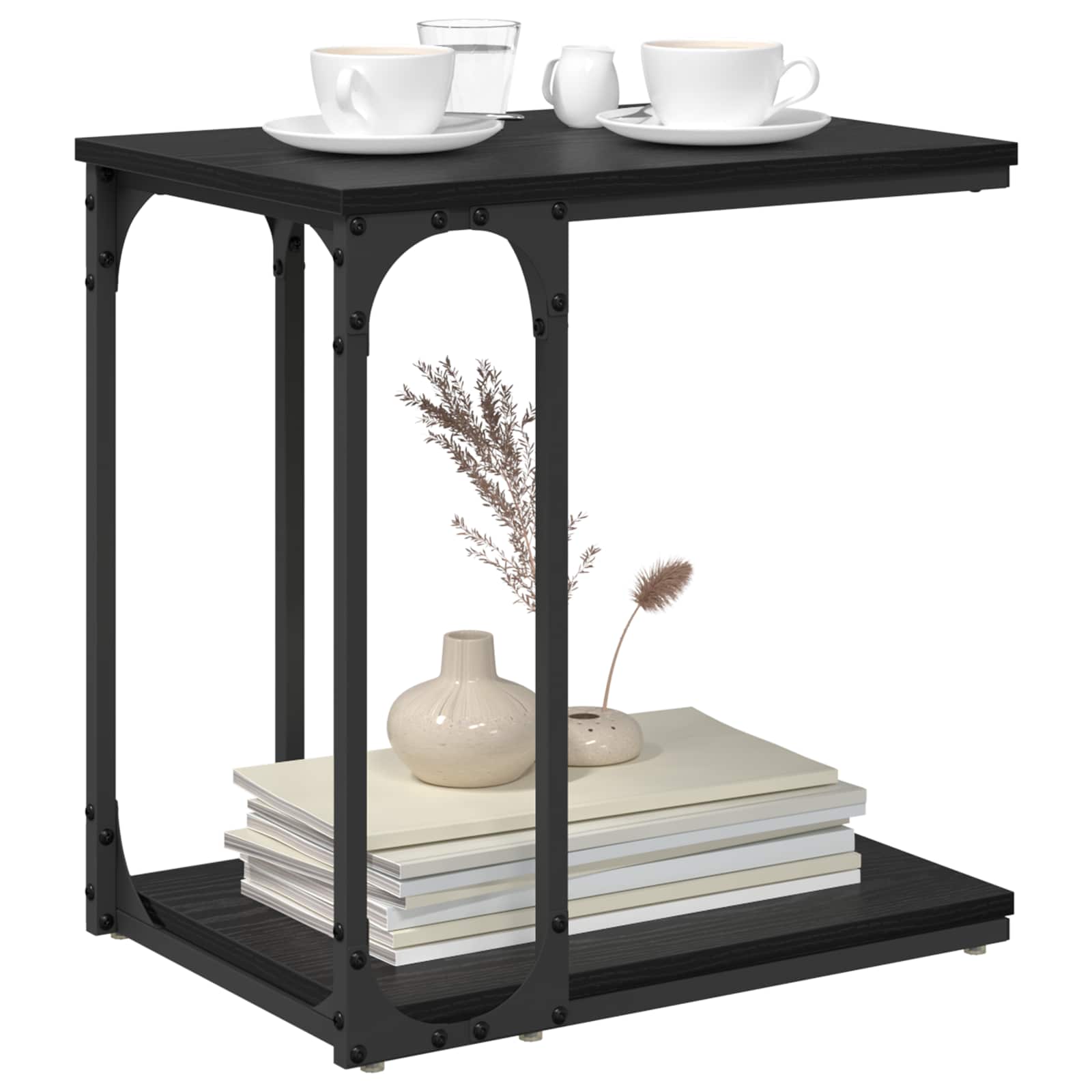 Beistelltisch Schwarz 50x35x52 cm Holzwerkstoff