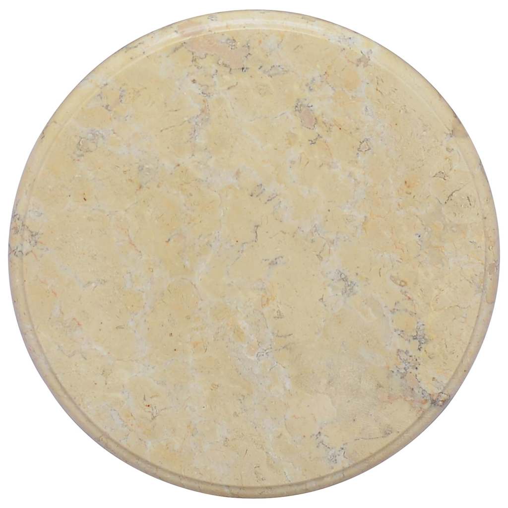 Tischplatte Creme Ø40x2,5 cm Marmor