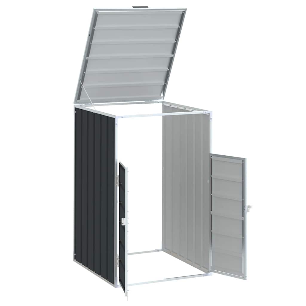 Mülltonnenbox für 1 Tonne Grün 72x81x115 cm Stahl