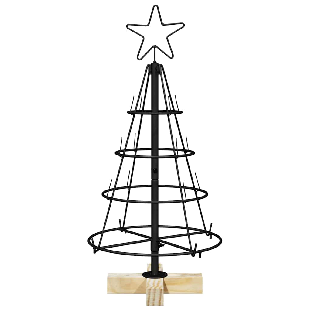 Weihnachtsdeko mit Ständer Schwarz 60 cm Stahl