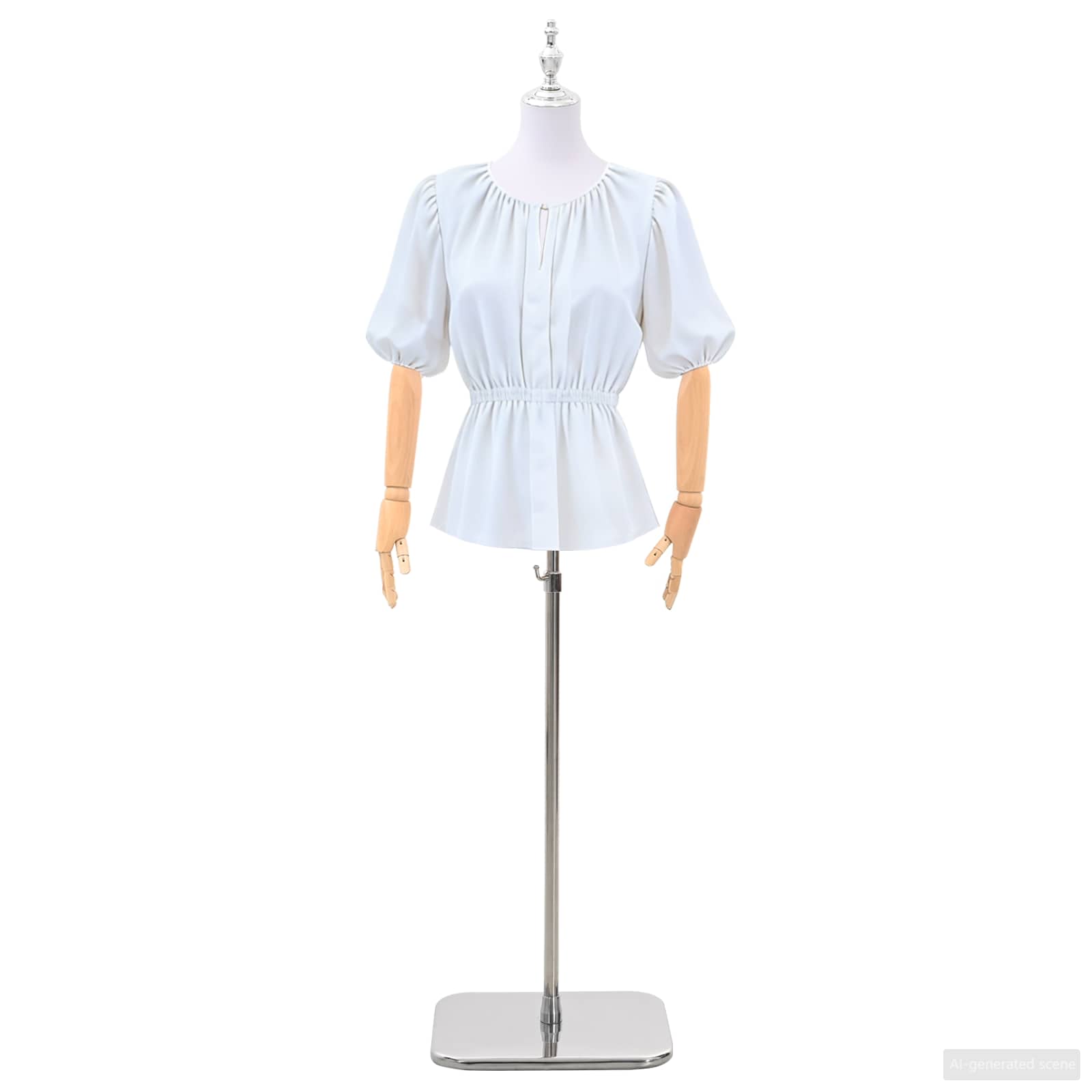 Verstellbare Mannequin 165-213 cm mit Fuß Weiblich PP Weiß