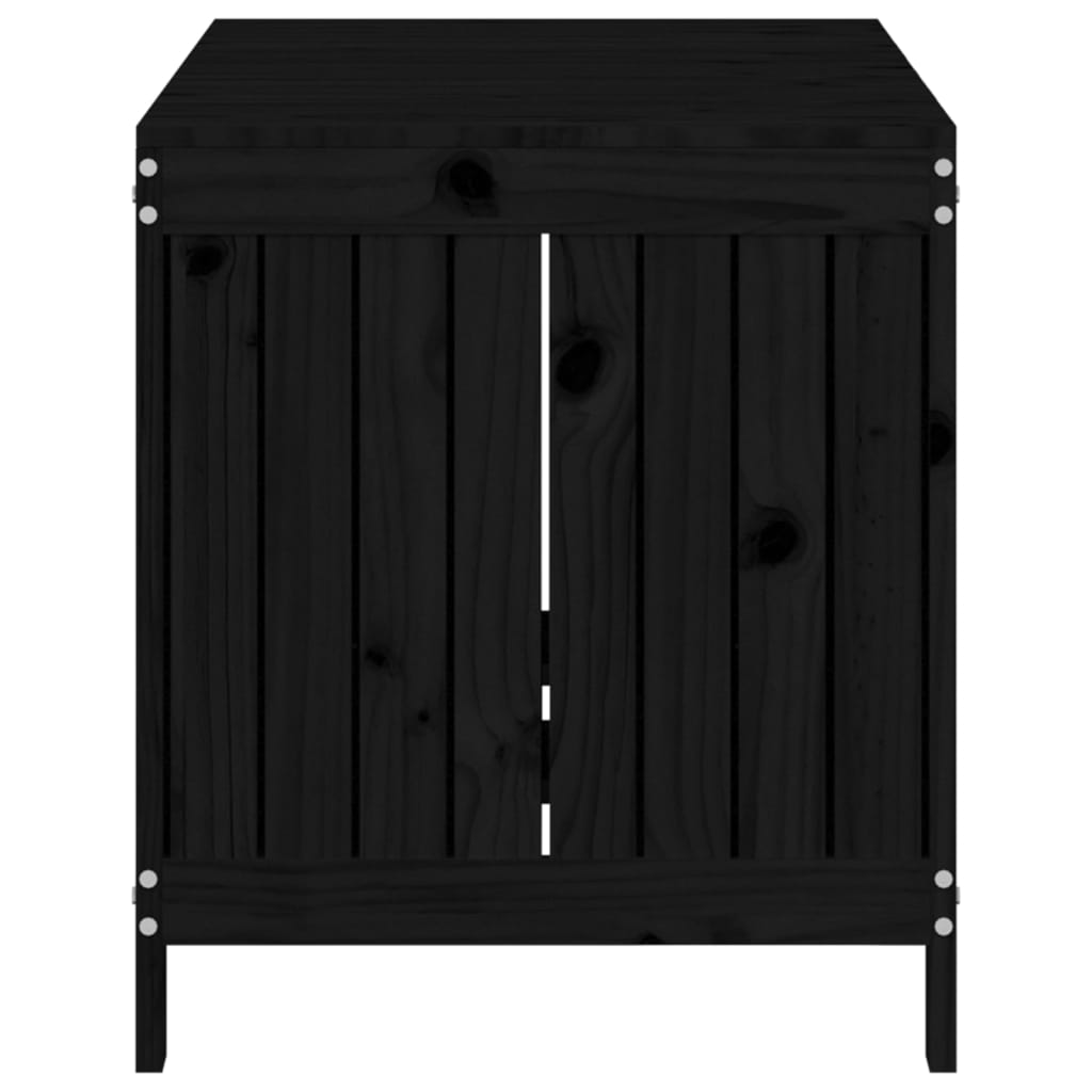 Gartentruhe Grau 76x42,5x54 cm Massivholz Kiefer