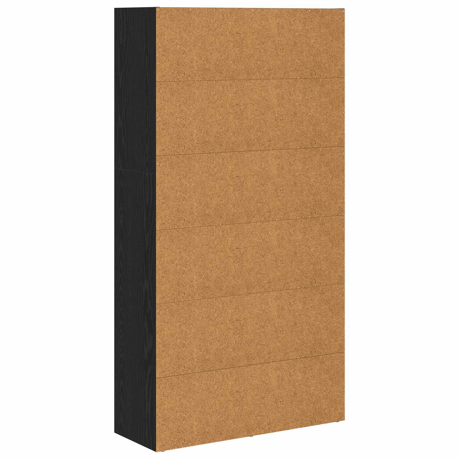 Bücherregal Schwarz Eichen-Optik 80x30x189 cm Holzwerkstoff