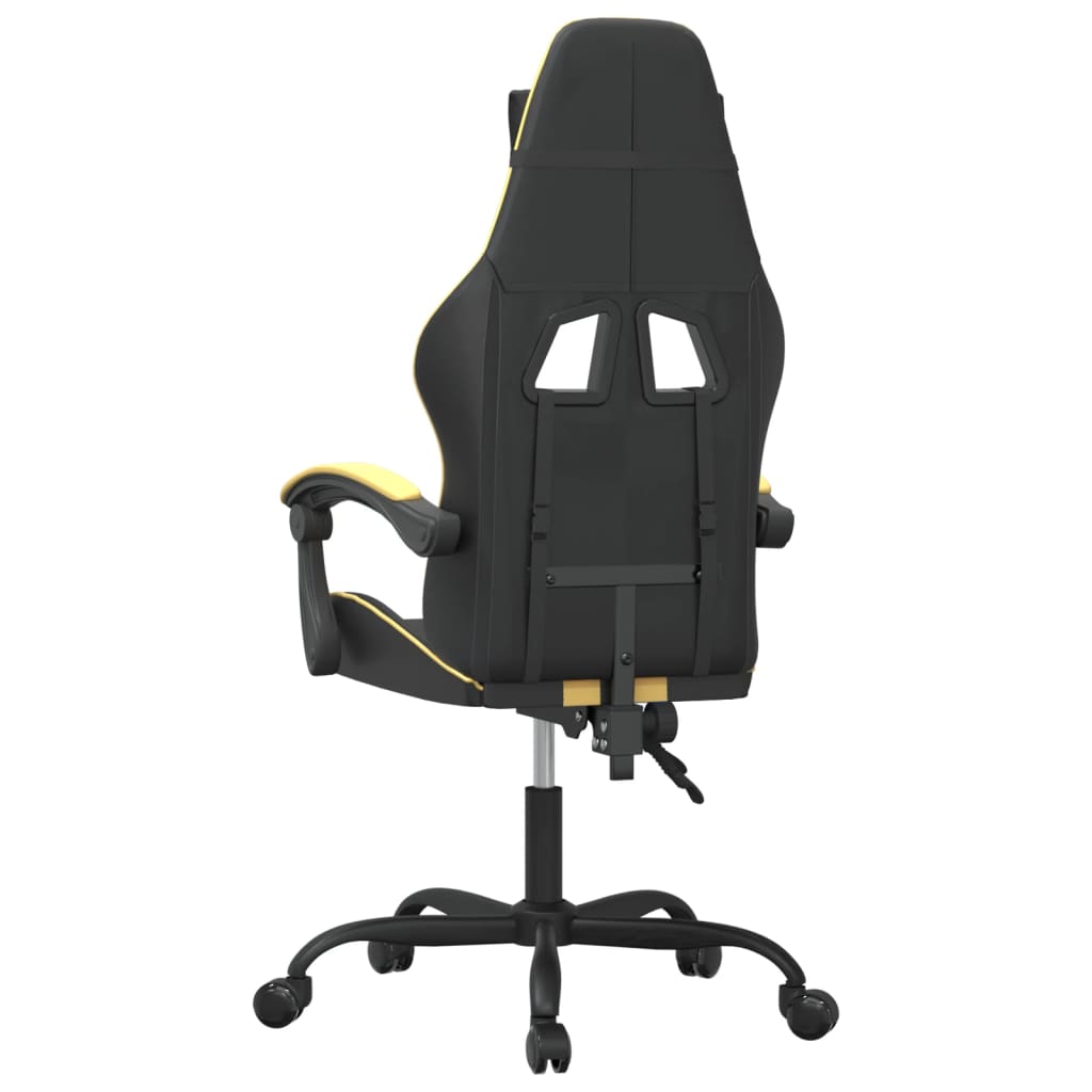 Gaming-Stuhl Drehbar Schwarz und Blau Kunstleder