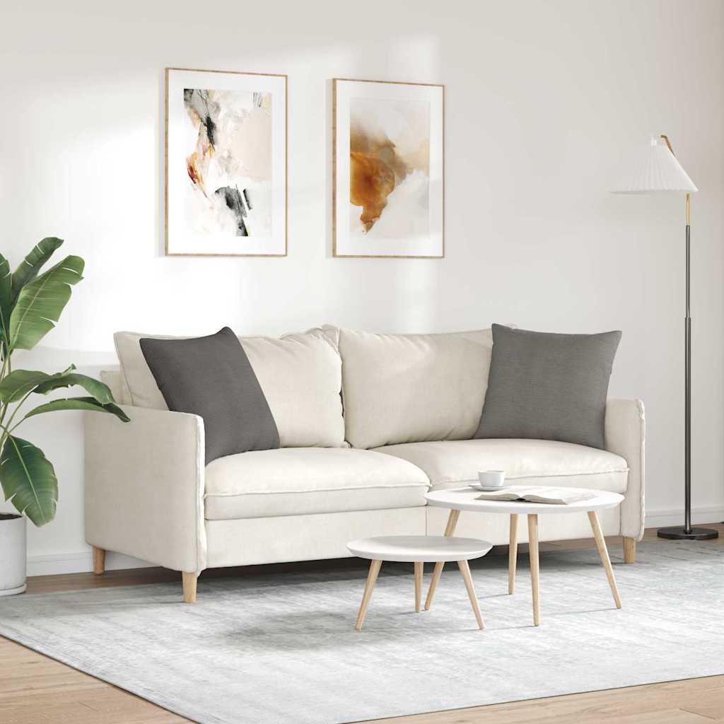 Sofakissen 2 Stück Hellgrau 50 x 30 cm Cordstoff