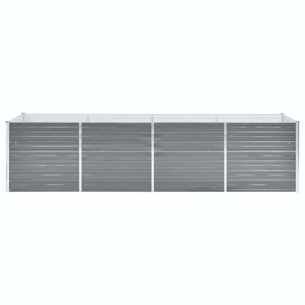Hochbeet 160 x 80 x 77 cm Verzinkter Stahl Grau