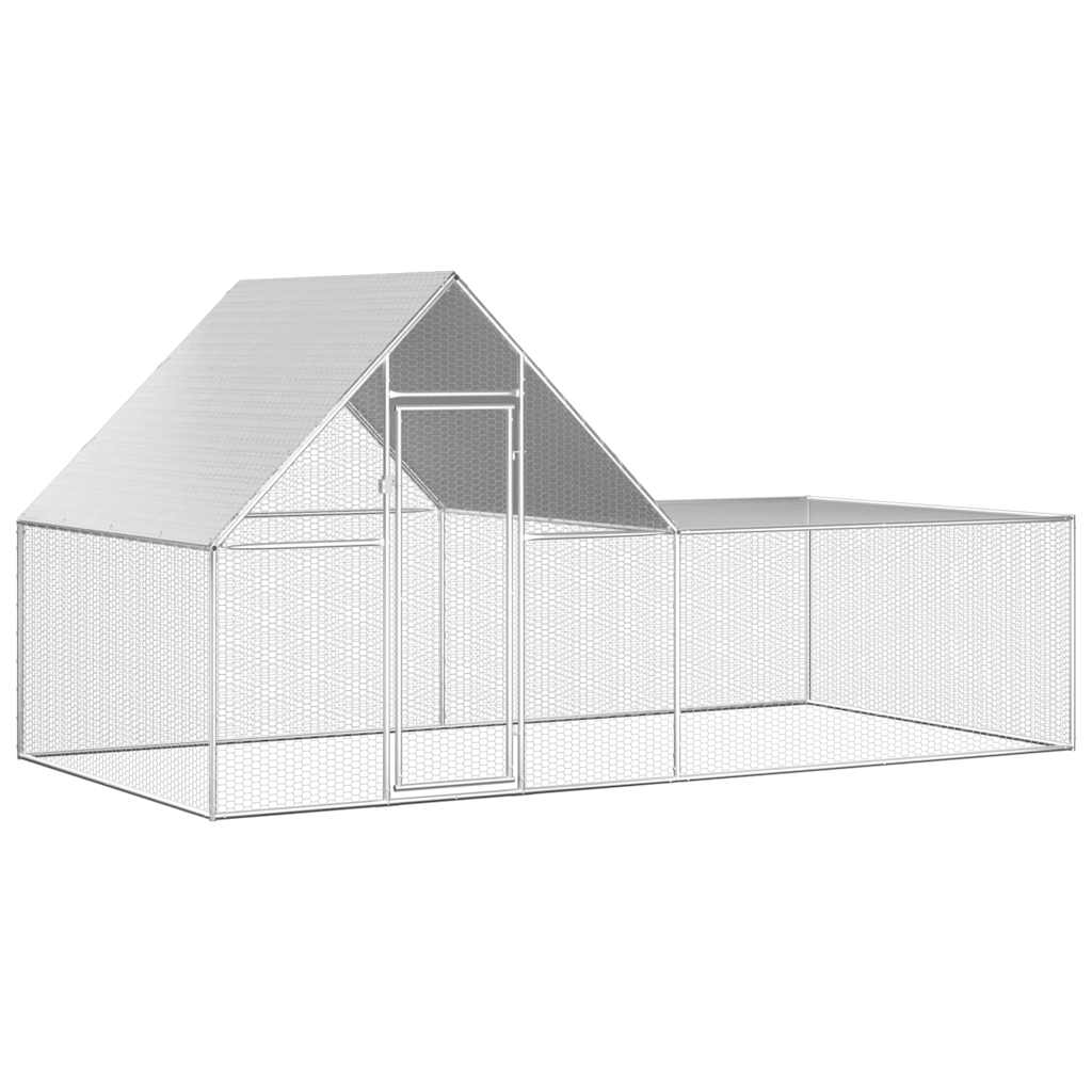Hühnerstall 2x1x1,5 m Verzinkter Stahl