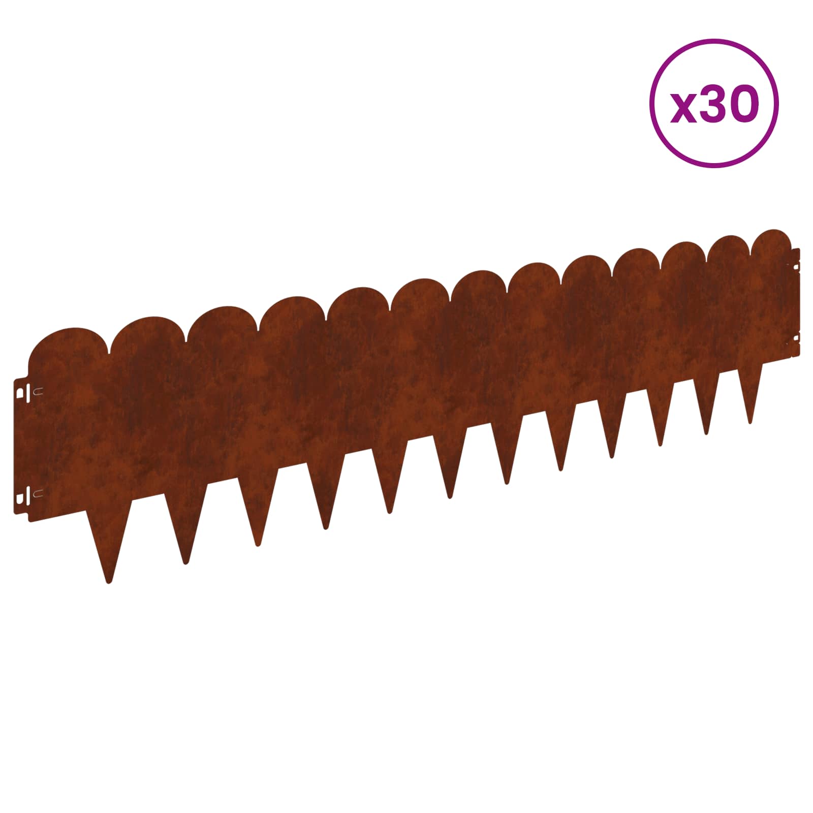 Raseneinfassung 10 pcs 103 x 15 cm Stahl Schwarz