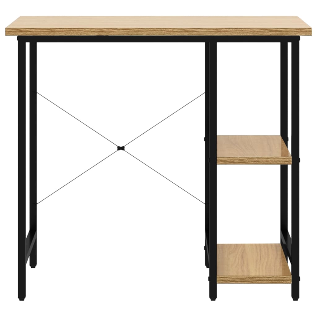 Computertisch Weiß 80x40x72 cm MDF und Metall