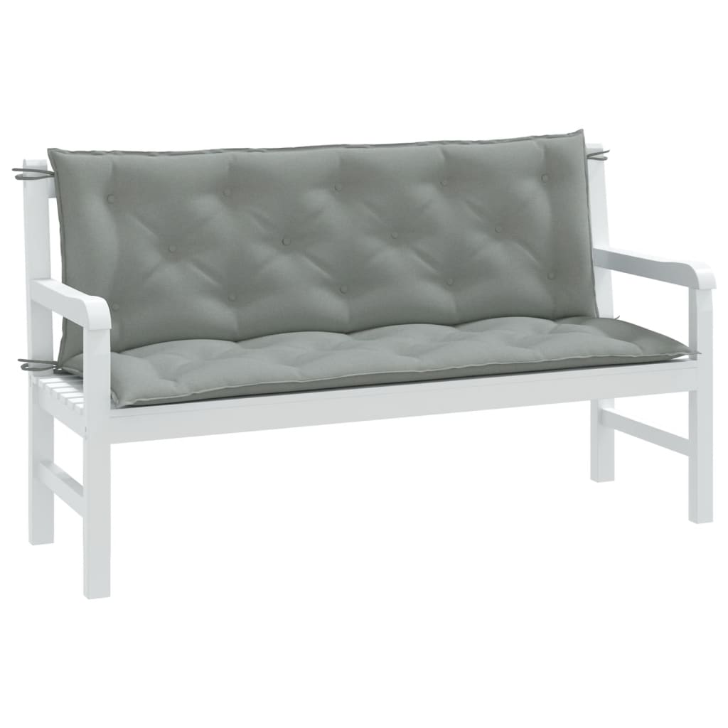 Gartenbank-Auflagen 2 Stk. Melange Anthrazit 100x50x7 cm Stoff