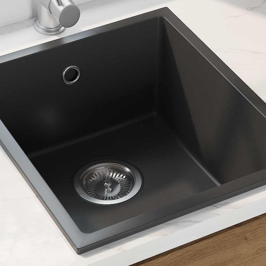 Küchenspüle Schwarz 54 x 44 x 20 cm Granit