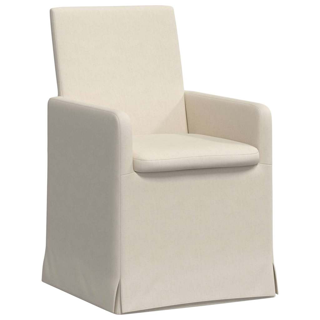 Esszimmerstühle 2 pcs Hellgrau 57 x 67 x 95 cm Leinen