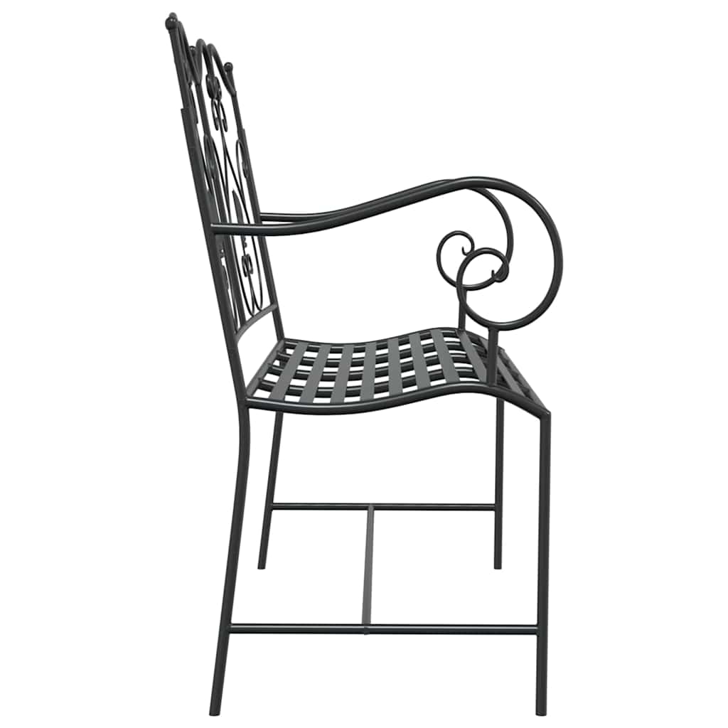 Gartenbank Antik Weiß 104 x 54 x 93 cm Stahl